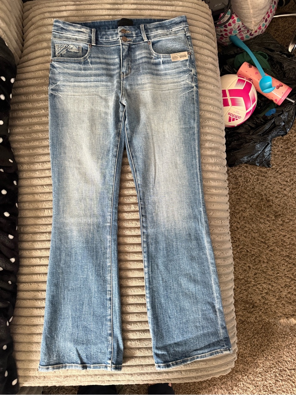 Buckle Black Light Blue Washed Flare Jeans